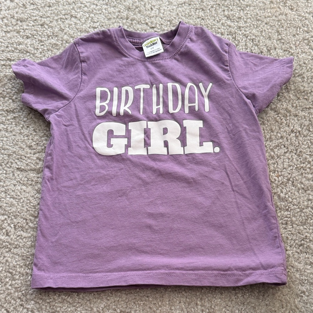 Purple Birthday Girl Kids T-Shirt